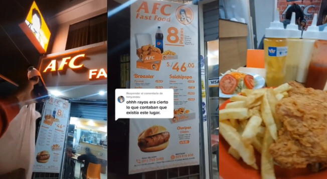 Joven va a AFC y cuenta su experiencia en el fast food de barrio que se volvió viral