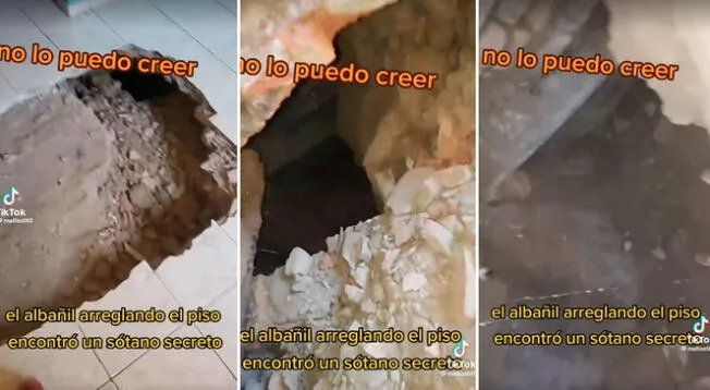 Un hombre en su intento por remodelar su sala encontró un túnel oculto.