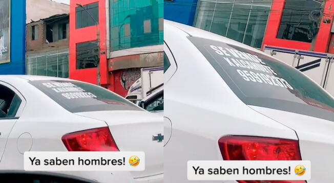 Luego de ser captado en una situación comprometedora, joven decide vender su auto.