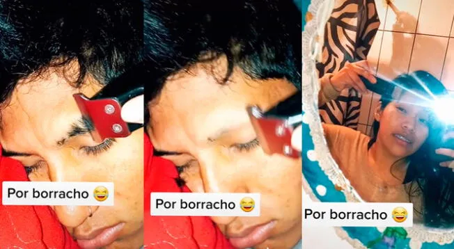 Joven rapa a su amigo dormido y ella también decide hacer lo mismo.