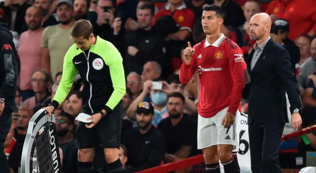 Cristiano Ronaldo ingresó faltando 4 minutos contra el Liverpool