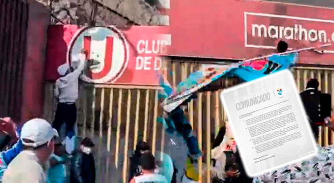 Sporting Cristal se pronunció tras actos de vandalismo de sus hinchas en el Monumental de ate