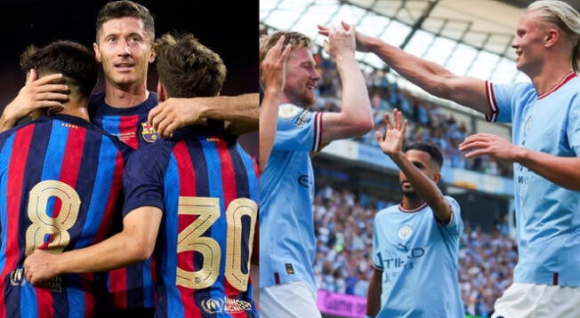 Barcelona y Manchester City chocan en el Spotify Camp Nou.