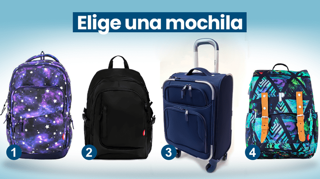 ¿Con qué mochila ibas al colegio? Este test de personalidad te dirá qué tal sociable eres