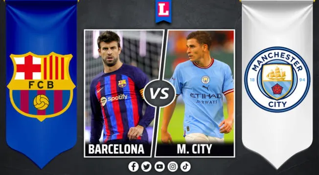 Barcelona se enfrenta al Manchester City en el estadio Spotify Camp Nou.