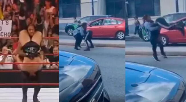 Un joven le aplicó a otro una llave de la WWE