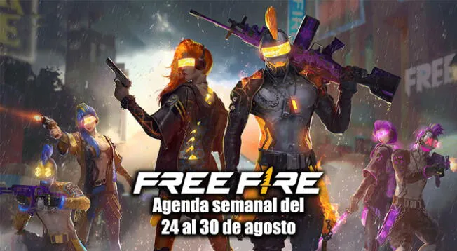 Free Fire: Revisa la sorprendente agenda semanal del 24 al 30 de agosto