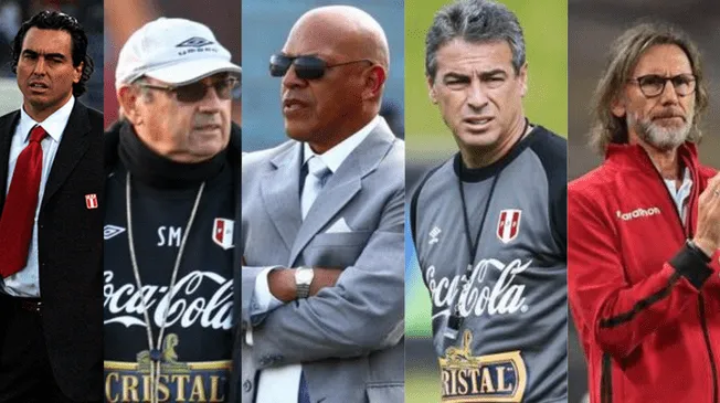 Los últimos cinco entrenadores de la Selección Peruana