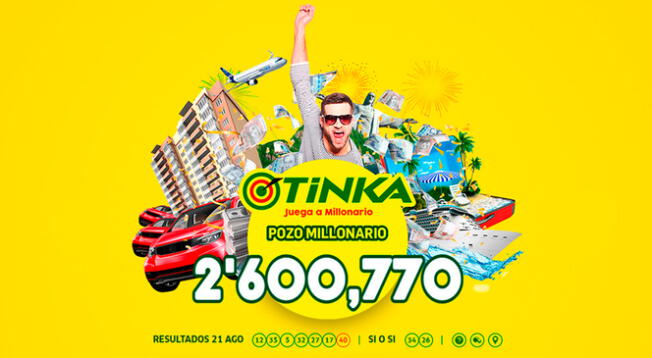 Revisa toda la información sobre La Tinka, miércoles 24 de agosto.