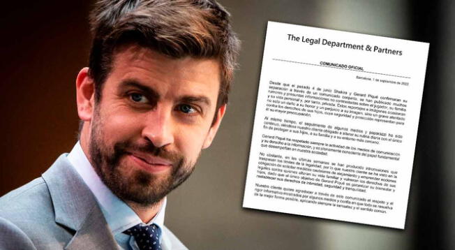 Gerard Piqué y sus abogados lanzaron un comunicado