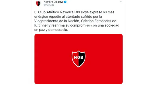 Comunicado de Newell's Old Boys.