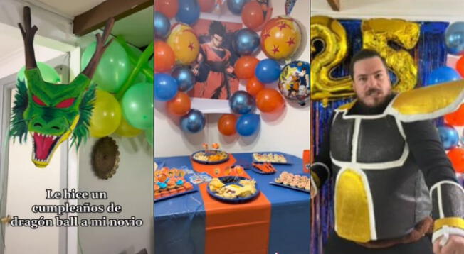 TikTok: Joven sorprende a su enamorado con fiesta con temática de Dragon Ball