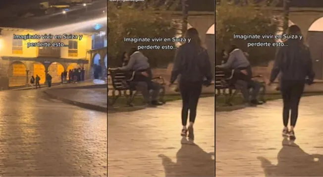 Pareja 'exagera' muestras de cariño en Plaza de Armas de Cusco y transeúntes quedan en shock