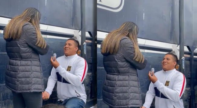 Hincha de Alianza le propuso matrimonio a su novia horas antes del clásico en Matute