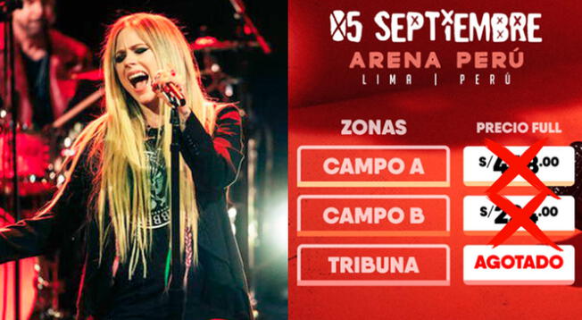 Revendedores 'rematan' entradas al concierto de Avril Lavigne con desesperada publicidad