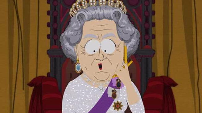 Infaltable reina Isabel II en 'South Park'