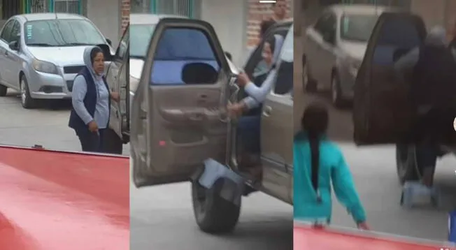 TikTok: Mujer se vuelve viral tras curioso método que utiliza para subir a su auto