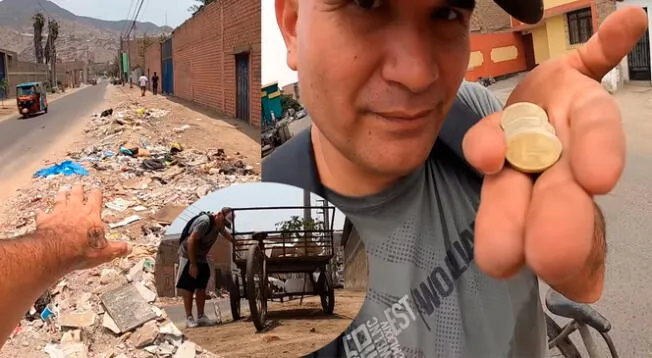 Youtuber peruano trabajó como reciclador por un día y ganó menos de 4 soles: "ni un menú"