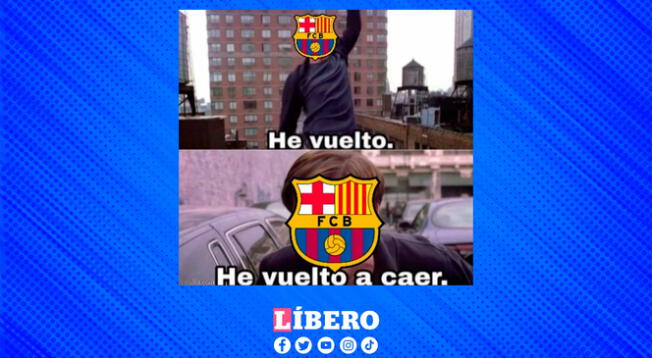 Barcelona fue víctima de memes en redes