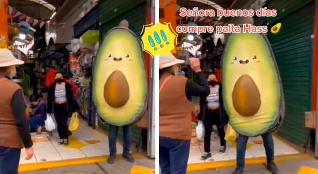 Tikok: hombre vestido de palta infunde terror a desprevenida mujer en mercado