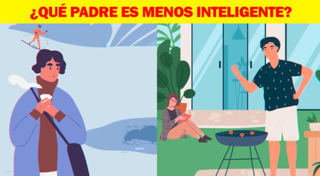 Solo tienes 7 segundos para descubrir qué padre es menos inteligente. (Imagen: Genial Gurú)