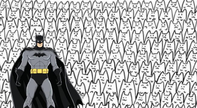 Solo 2 de cada 10 ubicaron el objetivo: ¿Podrás hallar al 'gatito Batman' en 5 segundos?