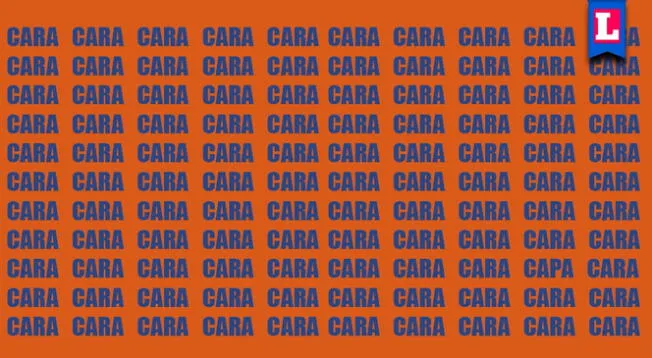 Reto Visual EXTREMO: Ubica la palabra 'CAPA' en 7 segundos