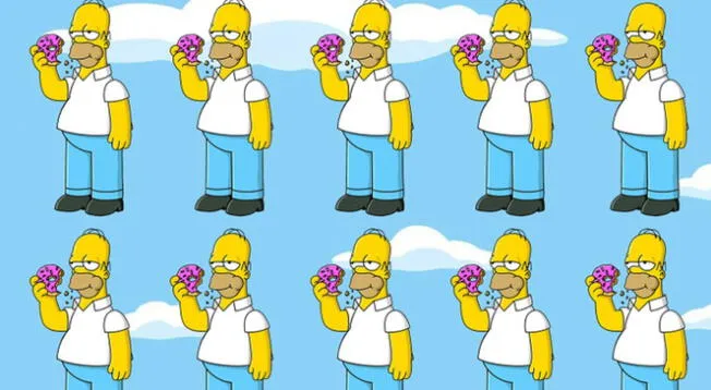 ¿Qué Homero Simpson luce diferente? Resuelve el reto para DOTADOS en 8 segundos