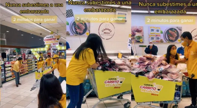 Mujer deja sin carnes a reconocido supermercado que la retó a llevarse lo que podía