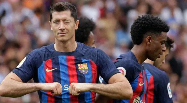 Doblete de Robert Lewandowski en el Barcelona vs Elche