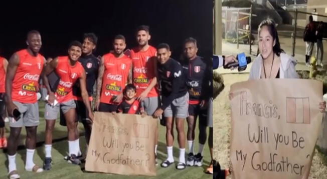 Seleccionados peruanos ayudan a hincha a convencer a su hermano que sea el padrino de su hijo