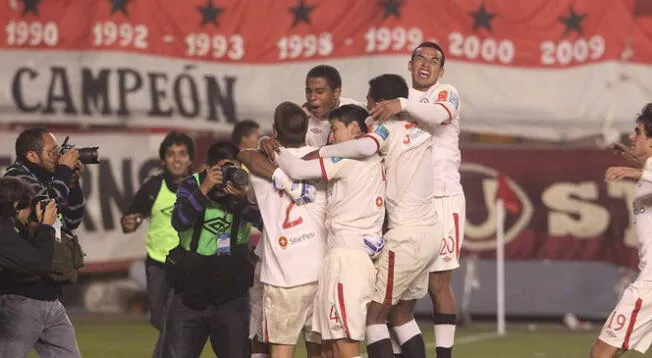 La 'U' celebrando uno de sus triunfos en Libertadores Sub 20