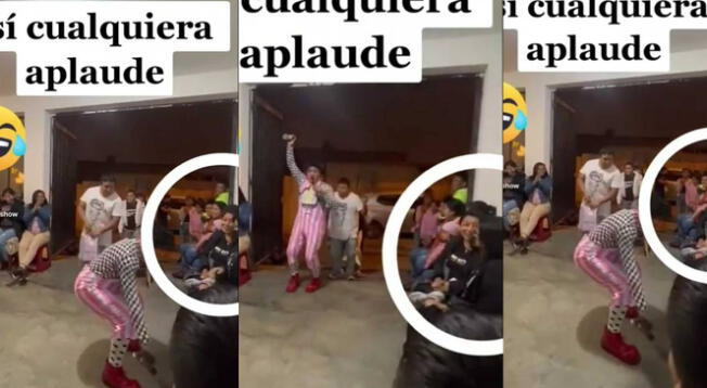 TikTok: Payasito agarra a correazos a invitados en medio de fiesta para que aplaudan su show