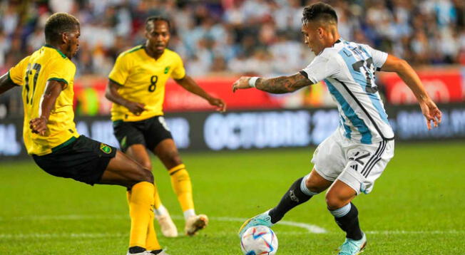Lautaro participó en el primer gol de Argentina