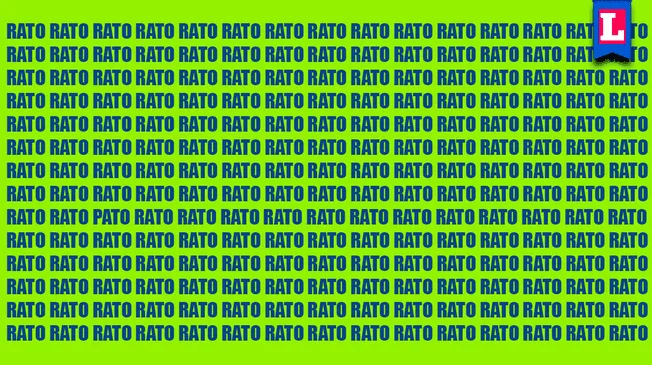 Reto visual para GENIOS: Halla la palabra 'PATO' en 6 segundos Reto visual para GENIOS: Halla la palabra 'PATO' en 6 segundos