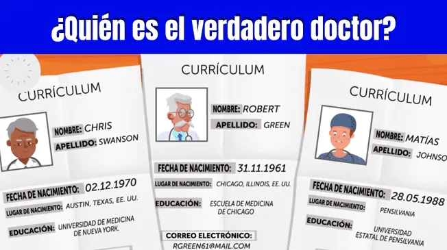 Acertijo visual: Descubre quién es el verdadero doctor en 8 segundos