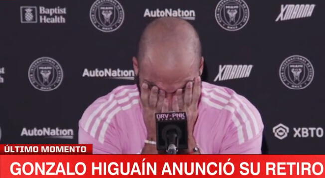 Gonzalo Higuaín anuncia su retiro del fútbol profesional entre lágrimas