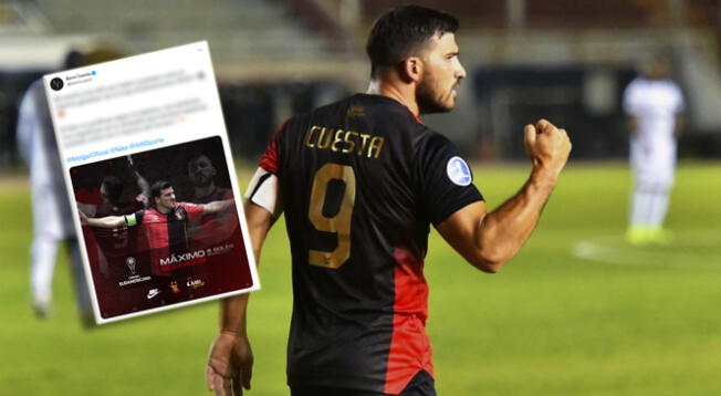 Bernardo Cuesta y su eufórico mensaje tras ser el máximo goleador de la Copa Sudamericana 2022