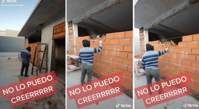 TikTok: construye mal la pared de una mansión, dueño estalla de ira y pide que la derribe