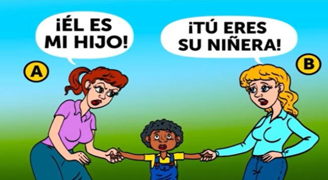 ¿Quién es la madre del niño? Descúbrelo resolviendo este acertijo en 8 segundos