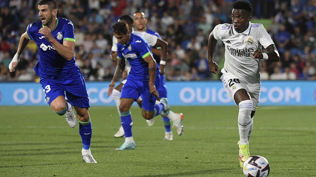 Real Madrid se fue al descanso con el marcador 1-0 sobre Getafe. Foto: AFP
