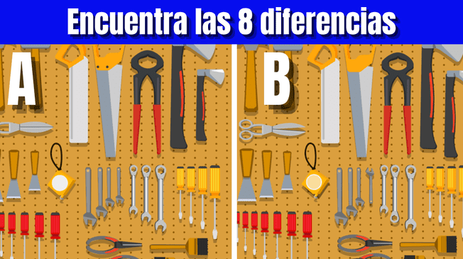 Reto visual para GENIOS: Encuentra las 8 diferencias en 22 segundos