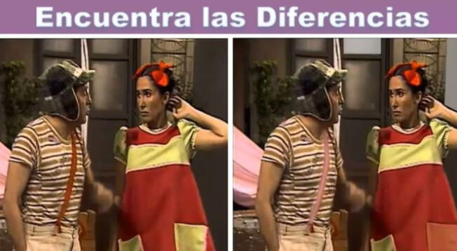 ¿Podrás hallar las 4 diferencias? Divierte con este reto de 'El Chavo del 8' y 'Popis'