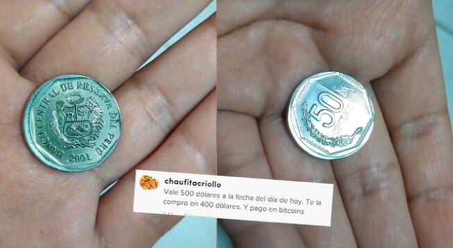 Consigue moneda de 0.50 céntimos con 'error' y le ofrecen pagarle con 'Bitcoins' por ella