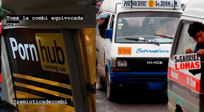 Un banner al interior de una combi dejó confundido a un viajero.