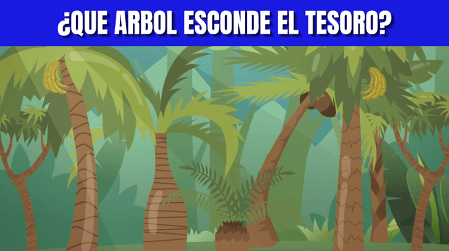 Acertijo visual EXTREMO: Ubica el árbol que oculta el tesoro en 6 segundos