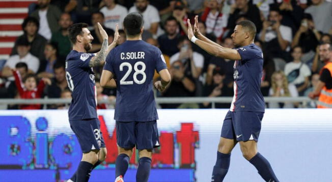 PSG venció a Ajaccio con goles de Kylian Mbappé y Lionel Messi