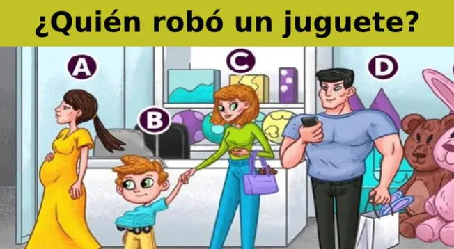 ¿Quién robo un juguete? Descúbre este acertijo que solo un 2 % lo logró en 8 segundos ¿Quién robo un juguete? Descúbre este acertijo que solo un 2 % lo logró en 8 segundos