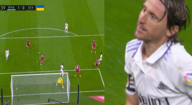 Modric abrió el marcador a favor del Real Madrid ante Sevilla