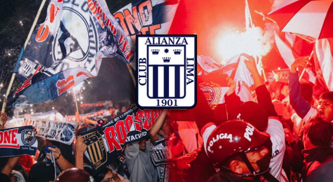 Hinchas de Alianza Lima realizan banderazo en la previa del partido con Ayacucho FC